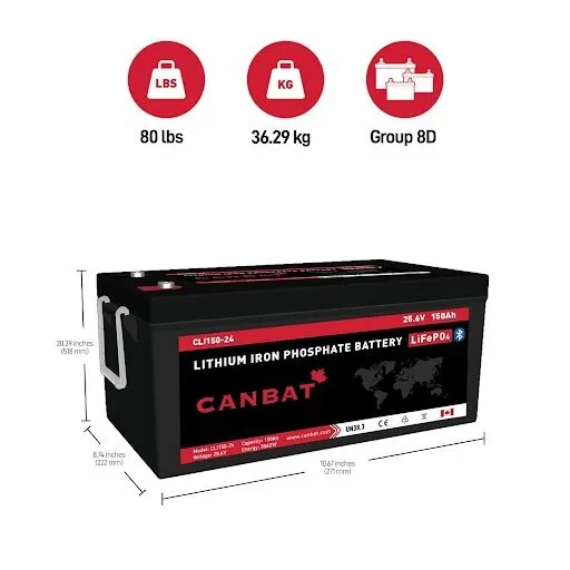 24V 150AH LITHIUM BATTERY (LIFEPO4)