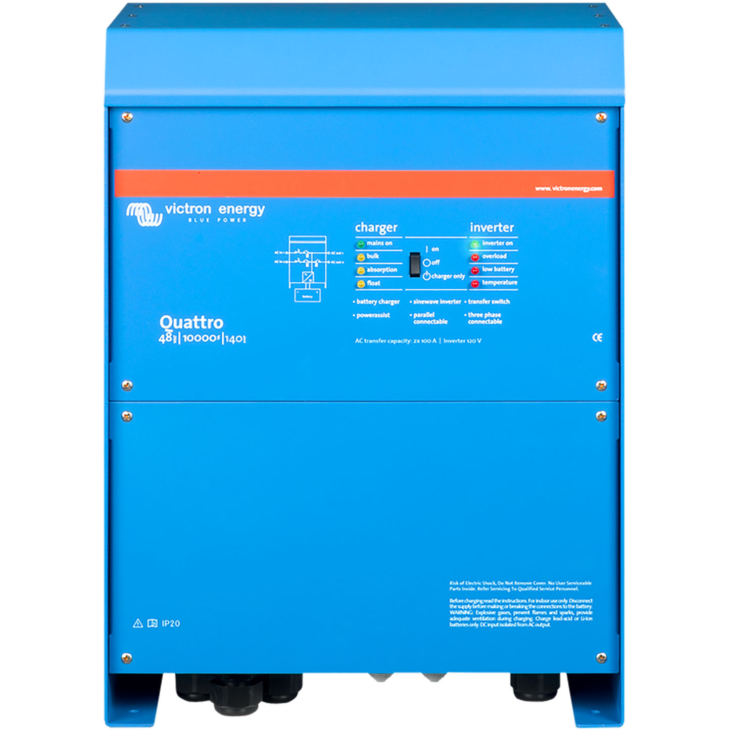 48V 10000W QUATTRO INVERTER WITH BUILT-IN 140A CHARGER