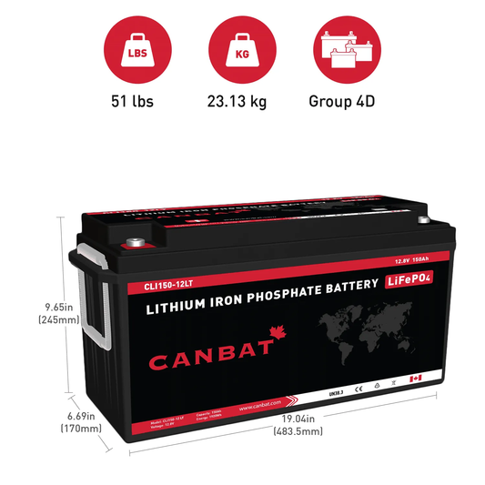 12V 150AH COLD WEATHER LITHIUM BATTERY (LIFEPO4)